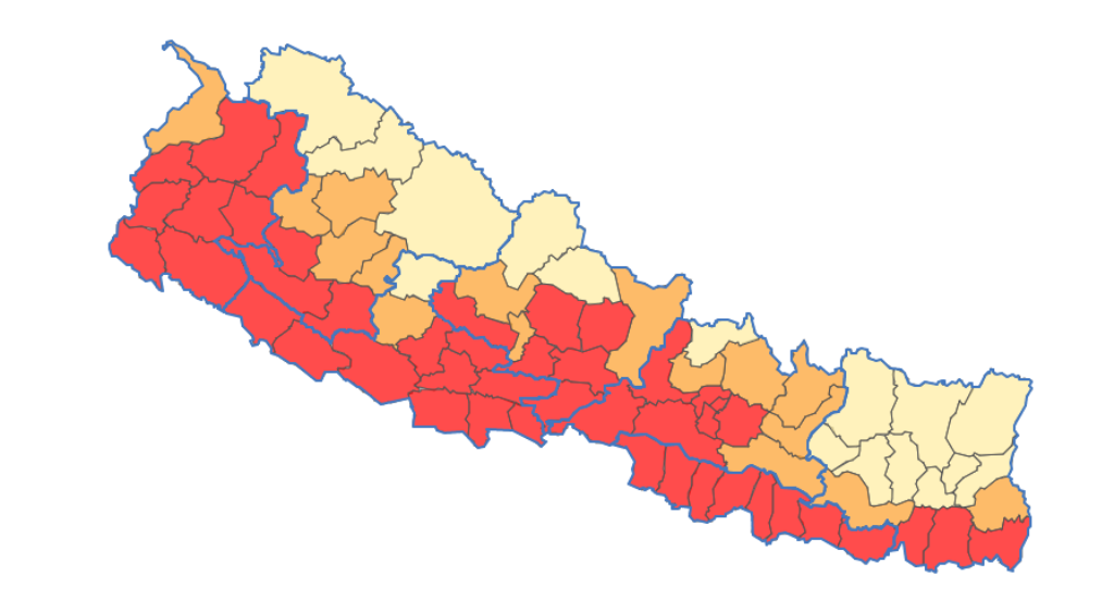 देशभर आज कुन जिल्लामा कति संक्रमित भेटिए ?