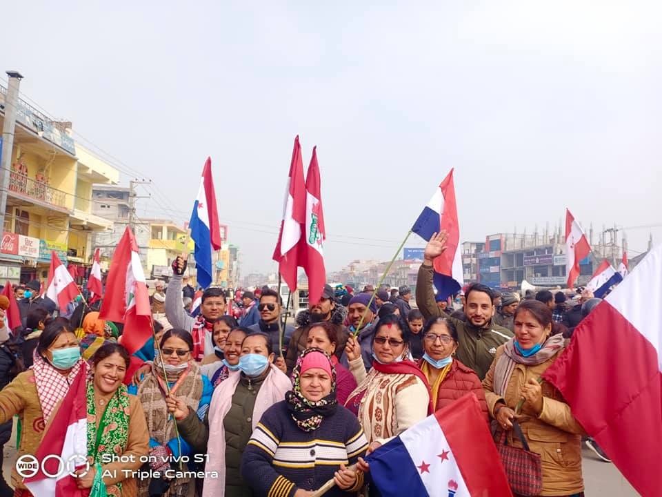 कांग्रेसका भ्रातृ संगठनहरुद्वारा धनगढीमा विरोध प्रदर्शन