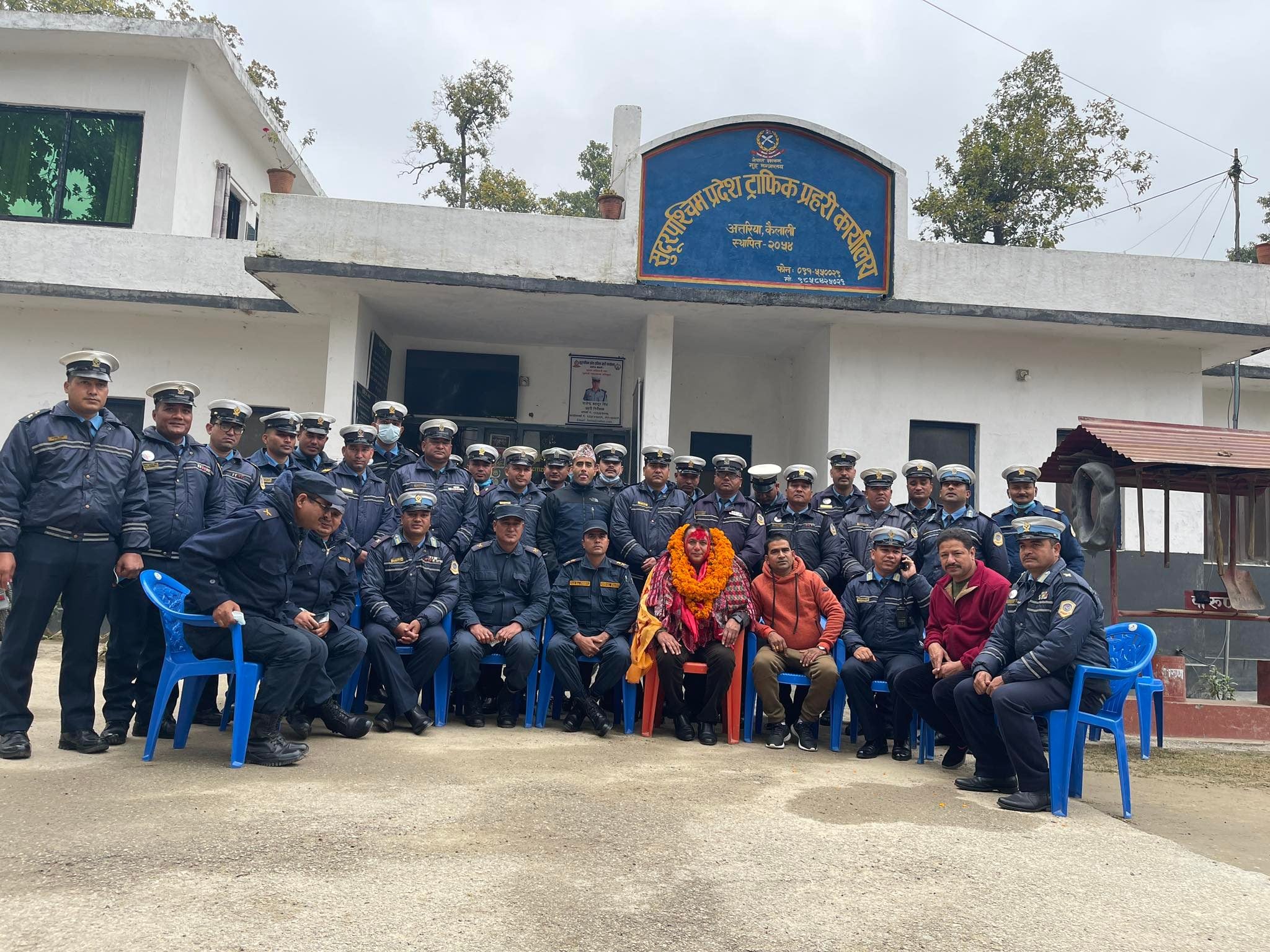 सुदूरपश्चिमबाट सरुवा भएका ट्राफिक प्रहरी प्रमुख गौतमको बिदाइ