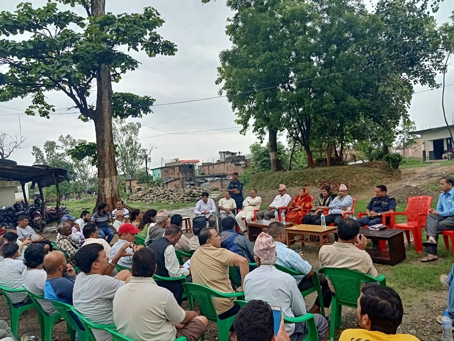 आगामी सुरक्षा रणनितीको बारेमा प्रहरीद्वारा  स्थानिय सँग छलफल