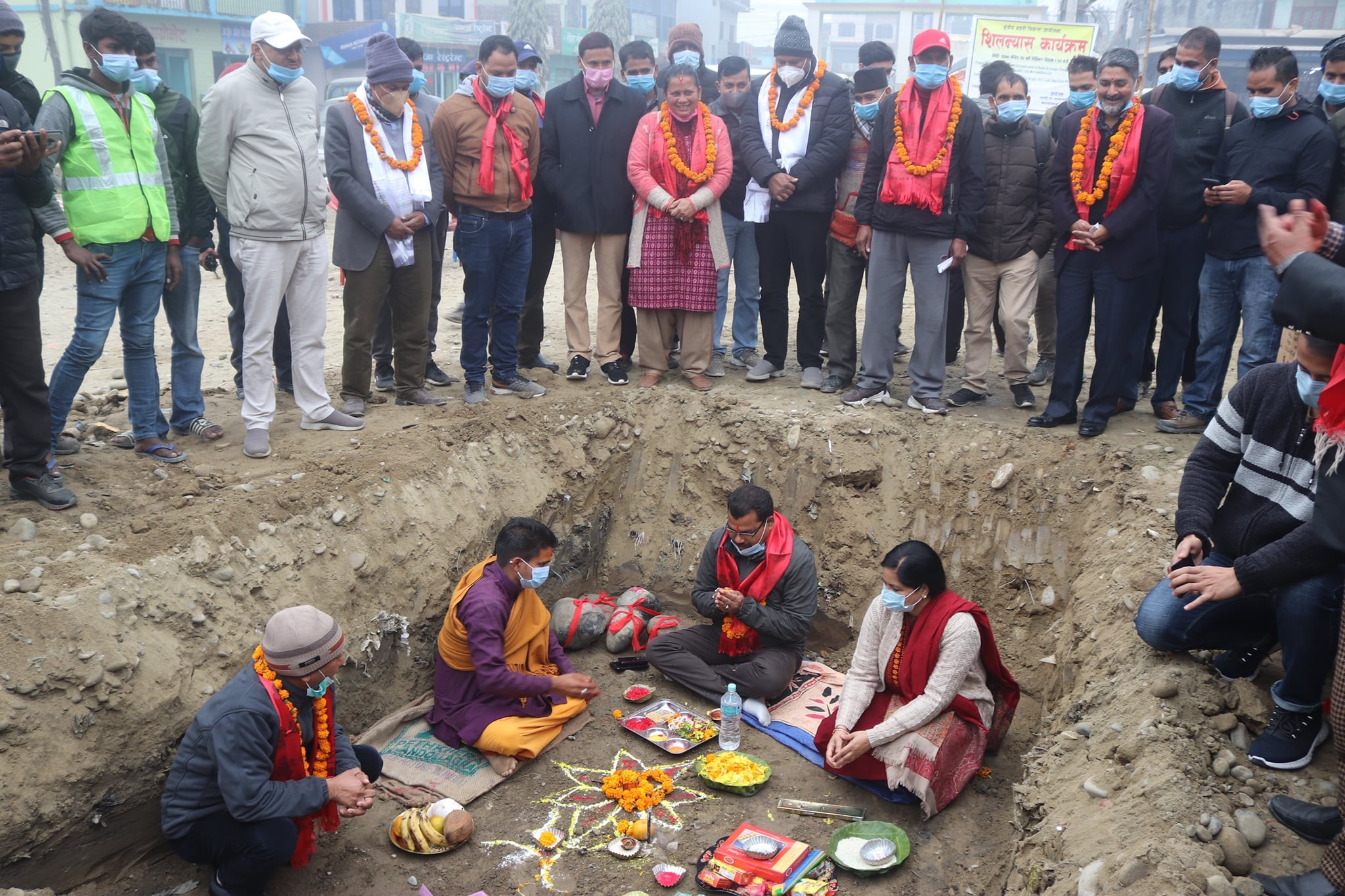 धनगढीको क्याम्पस गेट–चटकपुर सडकको शिलान्यास