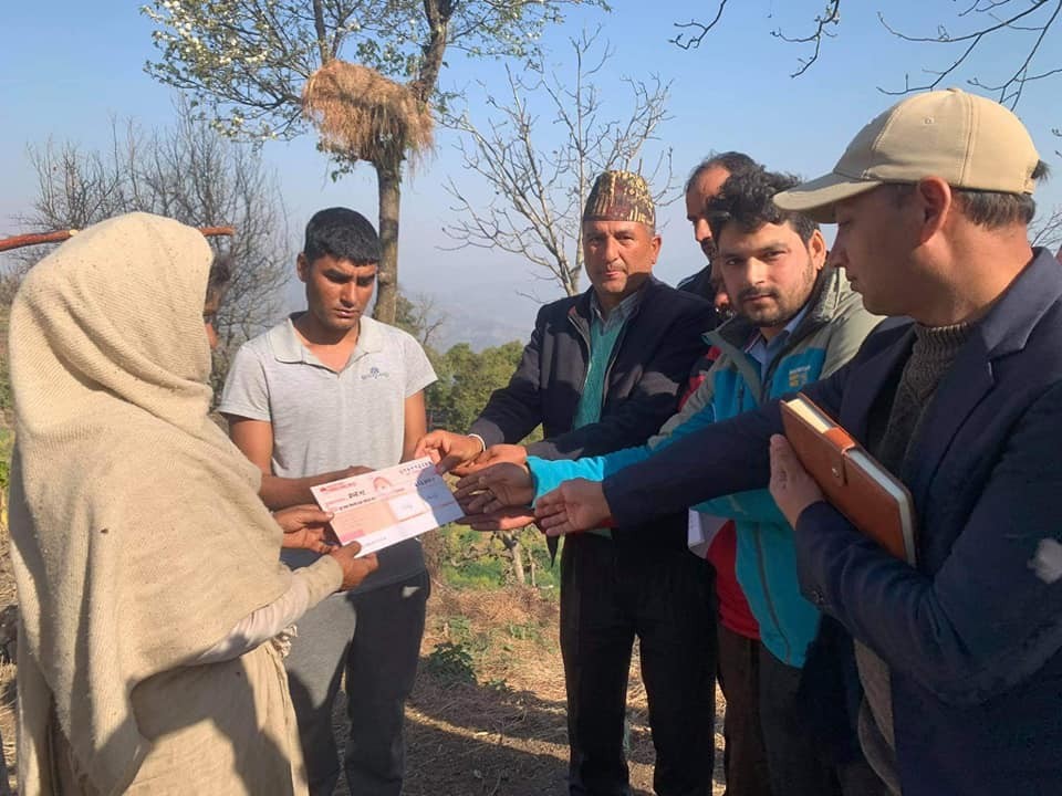 भगरथीको परिवारलाई सु.प समाज दक्षिण कोरियाद्धारा दुई लाख ८३ हजार रुपैया सहयोग