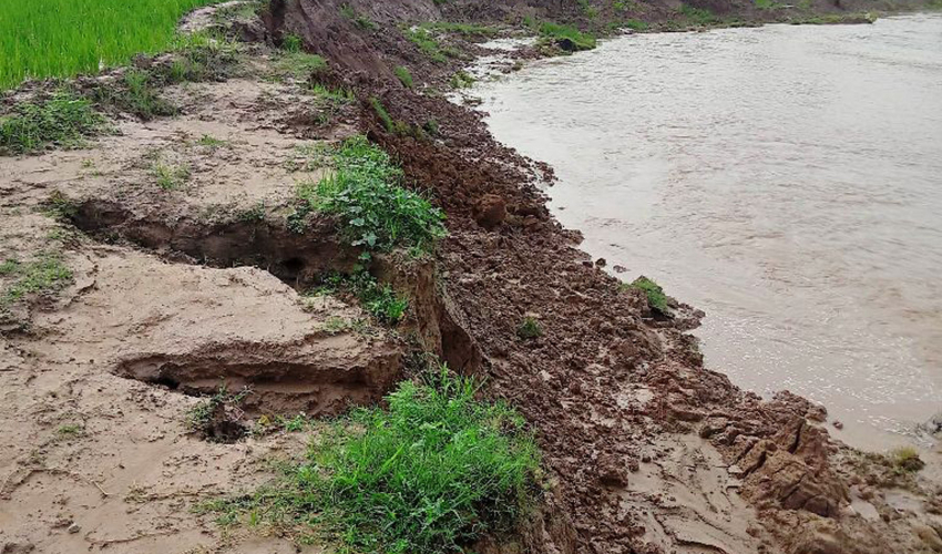 स्याली नदीको कटानले कञ्चनपुरको मरघटैया उच्च जोखिममा