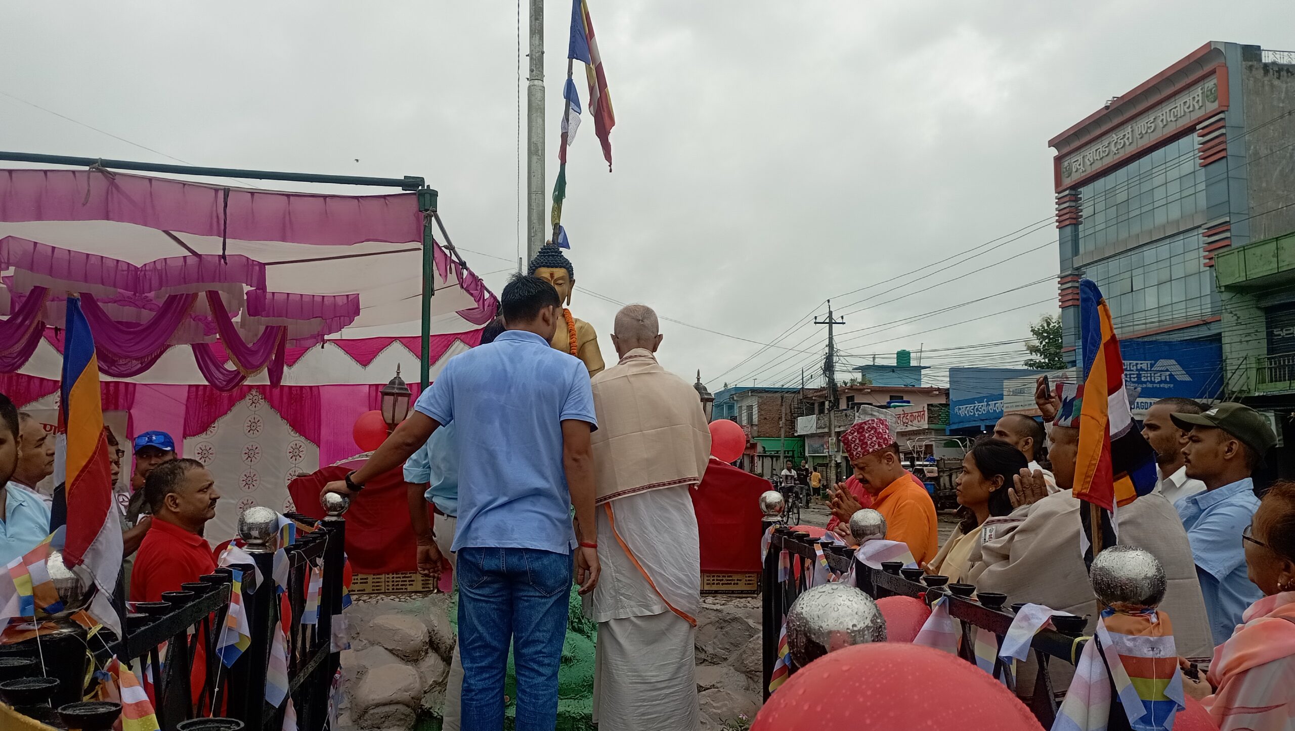 कैलाली मा गौतम बुद्धको मुर्ति अनावरण