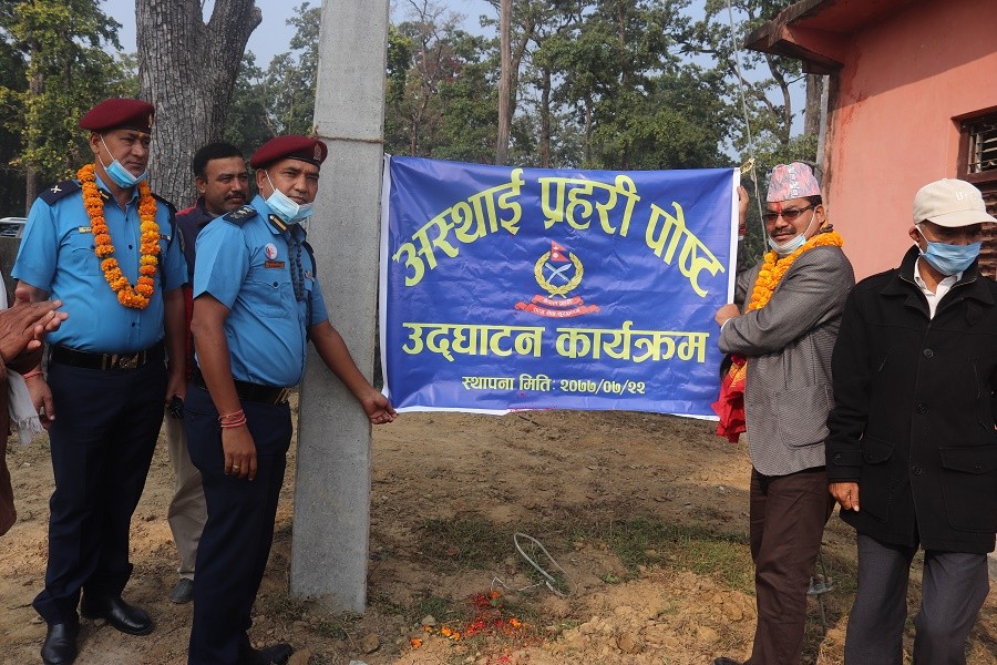 धनगढीको  बेहडाबाबामा अस्थायी प्रहरी पोष्ट स्थापना