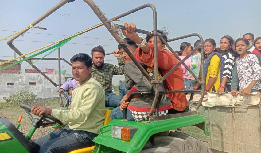 वनभोजमा ट्र्याक्टर प्रयोग दुर्घटना जोखिम