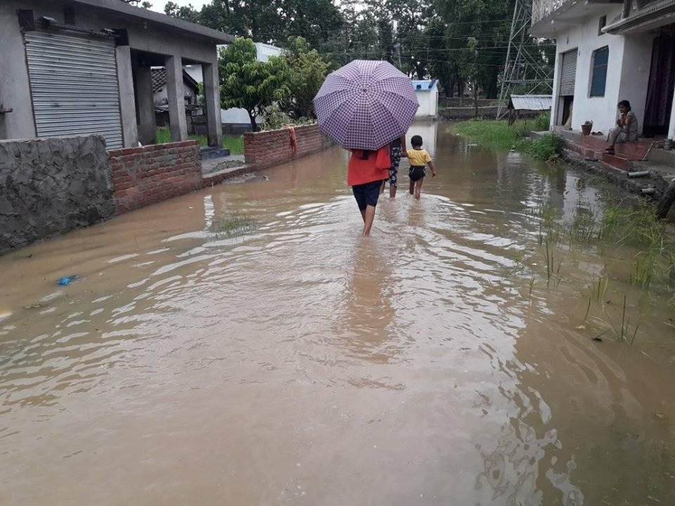 सामान्य बर्षामा पनि अत्तरियाको भरतपुर बस्ती डुवानमा