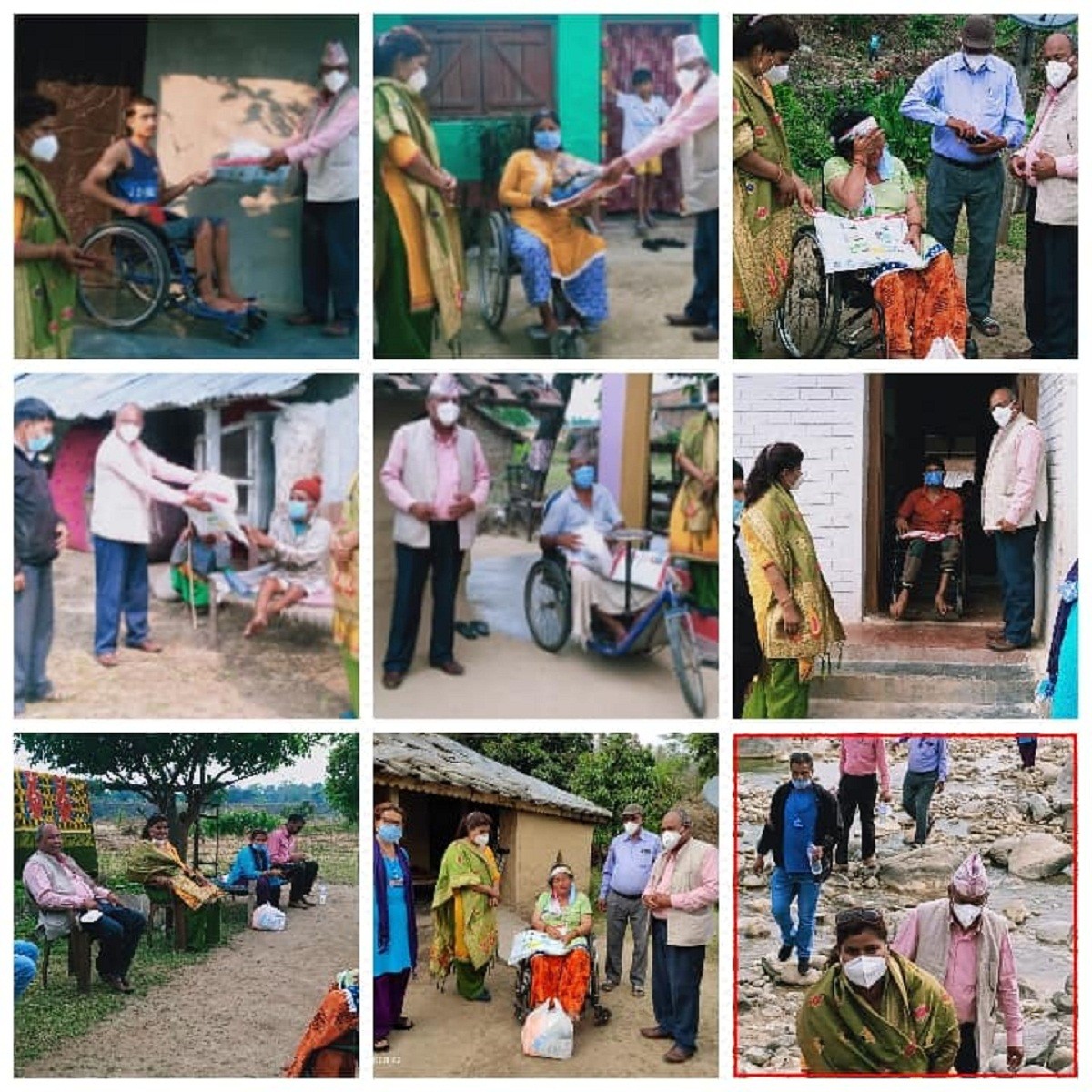 गोदावरी नगरपालिकाद्धारा स्पाईनल कर्ड ईन्जुरी भएका ब्यक्तिहरुका घरमै पुगेर स्वास्थ सामाग्री वितरण