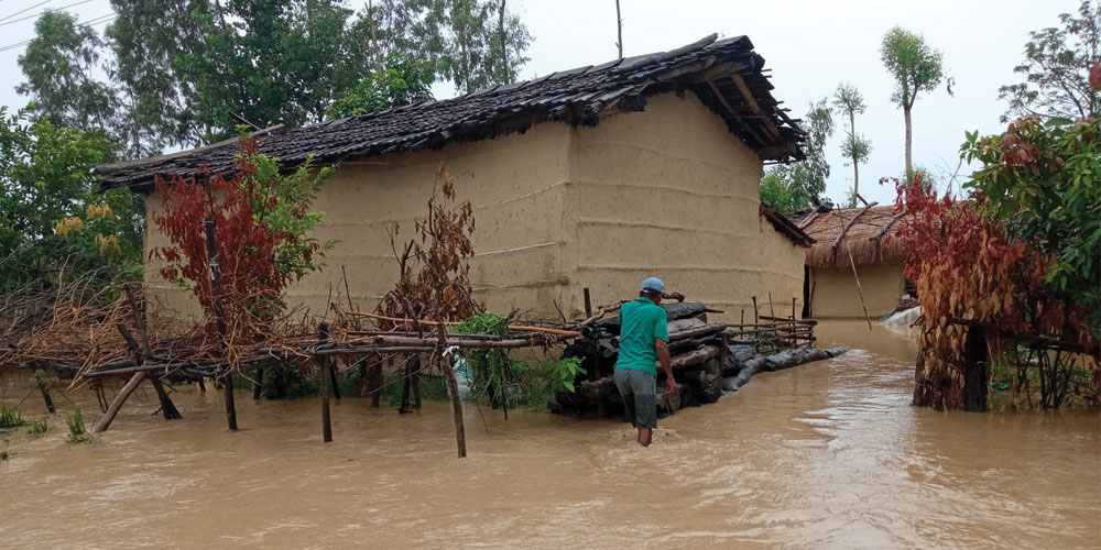 कैलालीको भजनी र जोशीपुरका बस्ती डुबानमा