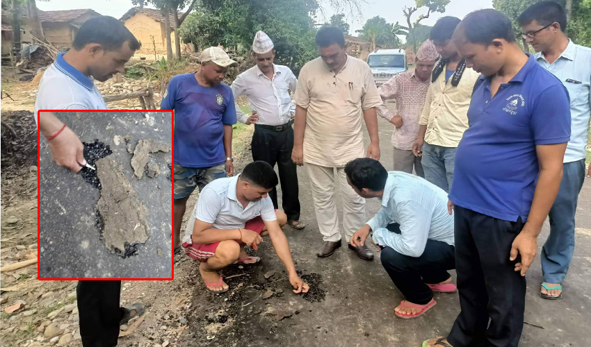 शुक्लाफाँटामा कालोपत्रे १३ दिन नपुग्दै उप्किएपछि...  