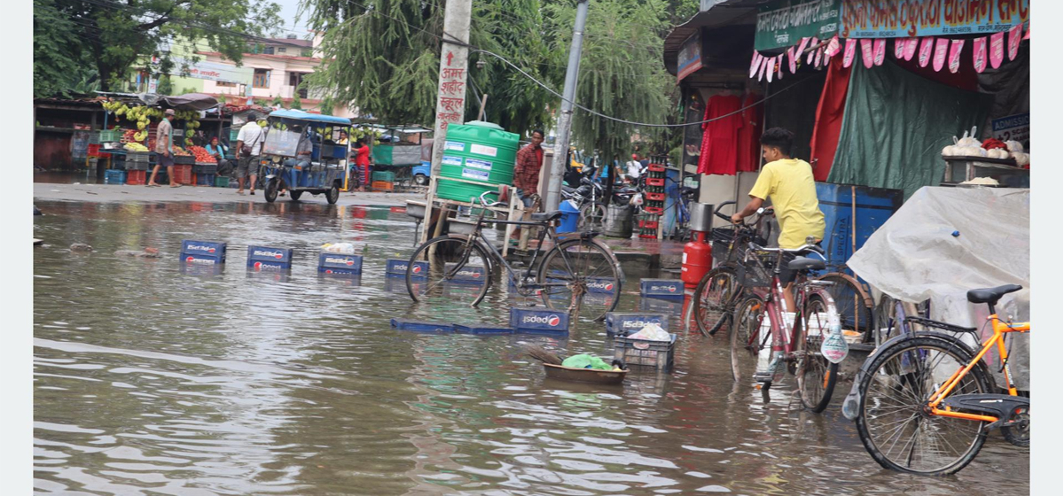 योजनाबद्ध रुपमा बनेको कञ्चनपुरको मुख्य महेन्द्रनगर बजार नै डुबानमा